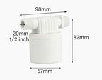 automatic water level control valve, float valve, used for water tower, solar energy, livestock pond, aquarium, automatic water storage irrigation (1/2" Side entry)