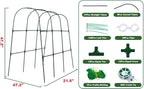 U-Shape Cucumber Trellis for Raised Beds - 47.2”x47.2”x21.6” Green Metal Arch Trellis, Rust-Resistant Garden Plant Support for Climbing Vegetables, Vines, Flowers - Heavy Duty & Easy to Assemble