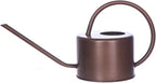 Topadorn 1.3L Watering Can for Indoor and Outdoor Plants - Long Spout Water Can for Garden, Flower, House Plants, Decorative Brown Watering Can