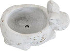 Vintage Cement Animal Planter Pots,Cement Succulent Planter,Indoor & Outdoor Garden Decor Rustic Shabby Flower Plants for Home,Patio,Balcony(White Rabbit)
