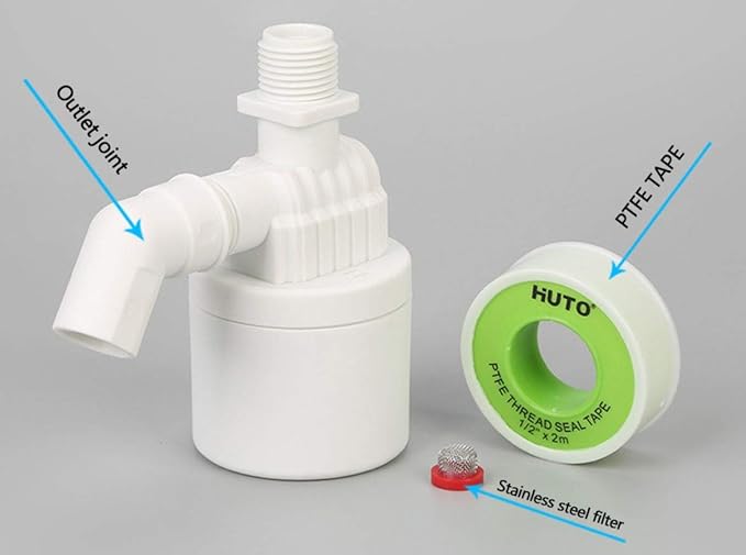Automatic Water Level Control Valve - Float Valve for Water Tower, Solar Energy, Livestock Pond, Aquarium & Irrigation (1/2" Type Above)