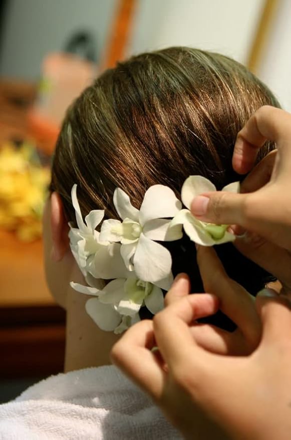 Miami Fresh Orchid Loose Bloom PERISHABLE flowers OrchidClub USA Sunne Tropical DIY lei, food & drink decoration (100 WHITE)