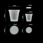 24 pcs 6/5 inch Clear Nursery pots for Plants Saucers,5/6 inch Clear Heavy pots with Side Vents for Reporting Orchids,Aroid,Monstera, Indoor & Outdoor use