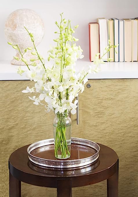 KaBloom PRIME NEXT DAY DELIVERY - Fall Collection - Seraphic Whisperings Bouquet of 10 White Orchid .Gift for Birthday, Get Well, Thank You, Valentine, Mother’s Day Fresh Flowers