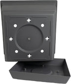 The HC Companies 6 Inch Eclipse Square Planter with Saucer - Indoor Outdoor Plant Pot for Flowers, Vegetables, and Herbs, Warm Gray (Pack of 2)