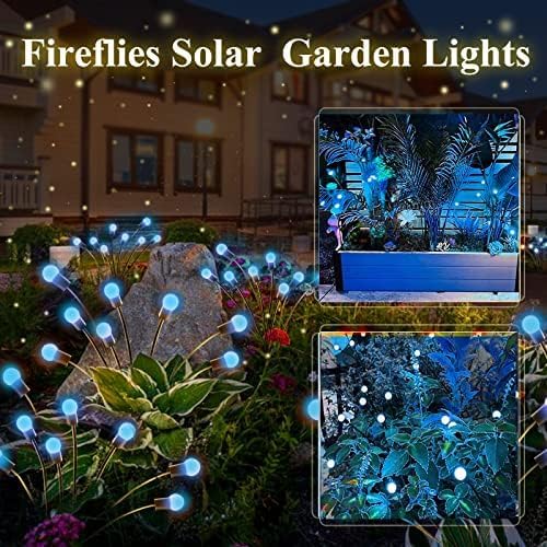 Albelt 6-Pack Solar Outdoor Lights for Garden Decorations, 48 LED Super Bright Firefly Light (Sway by Wind), New Upgraded Solar Lights Outside Waterproof for Outside Pathway Patio Yard Porch (Blue)