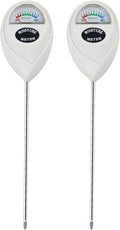 Soil Moisture Meter, 2 Pack Soil Moisture Monitor for House Plants, Indoor & Outdoor, Garden, Farm, Lawn Plant Care, No Battery Needed(White)