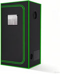 MELONFARM 2x2 Grow Tent, 24"x24"x72'' High Reflective 600D Diamond Mylar Canvas with Observation Window and Floor Tray for Hydroponic Indoor Plant Growing
