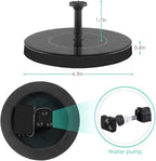 Solar Fountain Water Pump for Bird Bath, New Upgraded Mini Solar Powered Fountain Pump 1.5W Free Standing Solar Panel Kit Water Fountain for Garden, Pond, Pool, and Outdoor