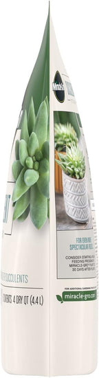 Miracle-Gro Succulent Potting Mix - Potting Soil Mix for Indoor Succulents, Aloe Vera and More, Made with Miracle-Gro Plant Food, 4 qt. (2-pack)
