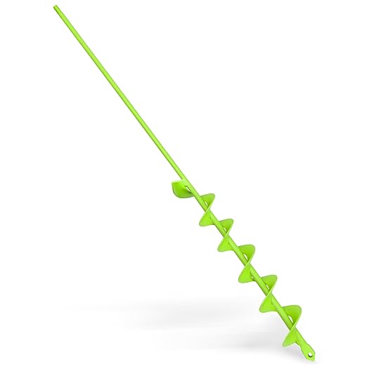 SYITCUN Auger Drill Bit for Planting - 2" X 32" Heavy-Duty Garden Auger Spiral Drill Bit - Bulb Planter Tool - 3/8" Hex Drive Drill