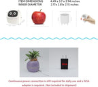 Smart Plant Pot with Expression, AI Intelligent Flower Pot for Indoor Decoration, Smart Garden Pot with Water/Light/Temperature Sensors, Ivy AI Planter(White)