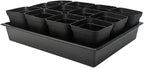 RooTrimmer 3.5 inch (9CM) Square Nursery Pots 60pcs, Sturdy Seedlings Trays 5 Pcs, Seeds Starter Germination Tray, Microgreenings Planter Nursery Propagation 5 Sets