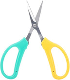 Kikumi Garden Shears with Long Handle, Curved Blade, Grape Scissors, Stainless Steel Bonsai Scissors, Scissors for Picking Fruit Branches
