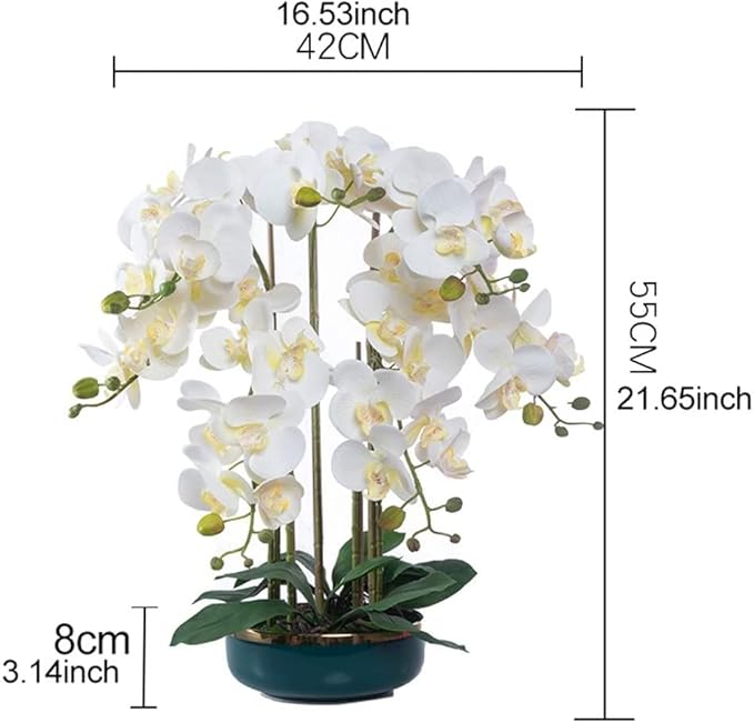 Orchid Artificial Flowers Faux Orchids Classic Orchids Artificial Living Room Planter Artificial Phalaenopsis Flowers Home Furnishing Artificial Flower Natural Look