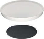 Yukfona Ceramic Plant Saucer Pot Tray 12 Inch, Planter Saucers 4 5 6 7 8 9 10 11 12 Inch for Indoors Outdoor, Durable Sturdy Flower Drainage Tray for Glazed Pots Base (12.5 Inch-White)