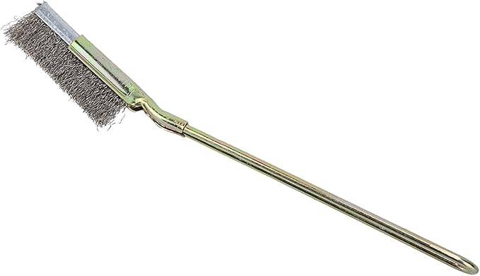 Curved/Straight Head Steel Soft Bonsai Brush - Garden Cleaning Tool - Perfect for Gentle and Effective Cleaning of Bonsai Trees and Plants(Straight Head)