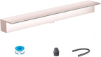 Pond Spillway Waterfall Box 20-200 CM, 30cm Wide Outlet, Includes 1M Soft Tube & Sealing Tape, Durable PVC Connector, Ideal for Garden Water Features