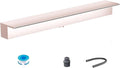 Pond Spillway 20-200CM, Waterfall Overflow Box with 1M Soft Tube, PVC Connector & Sealing Tape, Light Coffee, 45cm Wide Outlet for Garden Water Features