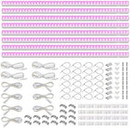 Barrina T5 Grow Lights, Full Spectrum, 2ft 80W (8 x 10W, 500W Equivalent), T5 LED Grow Light Bulbs, Plant Lights for Indoor Plants, Greenhouse, Plug and Play, Pink, 8-Pack