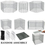 Small Wire Plant Protectors, 10 Pack 12" Square Plant Protectors from Animals Mesh Plant Cage Chicken Wire Cover for Protect Plants, Garden,Shrubs and Vegetables from Animals