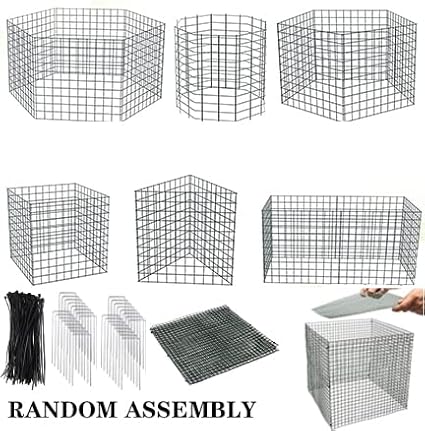 Small Wire Plant Protectors, 10 Pack 12" Square Plant Protectors from Animals Mesh Plant Cage Chicken Wire Cover for Protect Plants, Garden,Shrubs and Vegetables from Animals