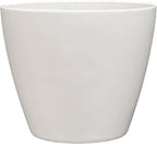 Classic Home and Garden Vogue Planter Pots w/Pottery Quality Finish - Modern Indoor & Outdoor Flower Pots - UV-Resistant Porch Planters - Decorative Pot for Flowers & Herbs (8” Stark White)