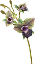 2-Pack 21in Spring Artificial Orchid, Oil Painting Style Romantic Fake Flowers, Wedding Home Decor, Living Room Table Centerpiece, Festival Artistic Display(Green)