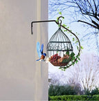 AILIN YELOKIE 12" Plant Hangers 8-Pack - Heavy Duty Rust-Resistant Steel Hooks for Bird Feeders, Indoor/Outdoor Plants & Wall Decor, Black