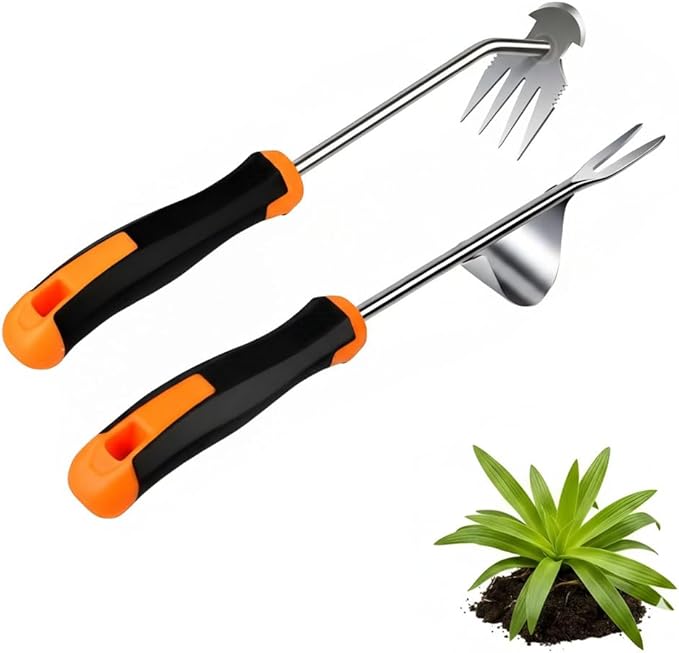 Weed Puller Tool, portable garden tool, Four-Tined Weeding Tool, Uprooting Weeding Tools, Crevice Weeder, Backyard Farming Weeding ，Weeding Equipment for Outdoor Camping ，Weed Removal Tool (style2)
