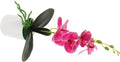 Sosoport Artificial Orchid Bonsai Purple Faux Potted Plant, Realistic Butterfly Orchid Tabletop Artificial Plant Decoration for Home Office Living Room