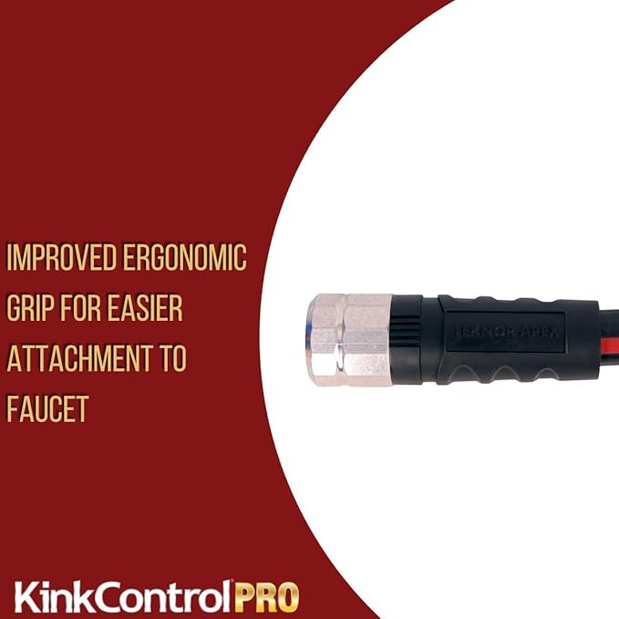 Kink Control Pro Garden Hose, Water Hosewith Superior UV Resistance, Ergonomic Grip, High Burst Strength, Triple Frame Technology for Kink Resistance, 50 Ft