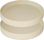 Plant Saucer 6 inch Drip Tray for Ceramic Plastic Pots, 2 Pack Plant Saucers for Indoors, Plastic Planter Flower Pot Saucers for Potted Plants, Planter Water Trays for pots Base (6", Beige)