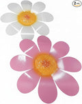 Mixweer 2 Pcs Daisy Shape Metal Plant Umbrellas for Outdoor Small Plant 12 in Metal Shade Disk Outdoor Garden Umbrella for Potted Live Decor