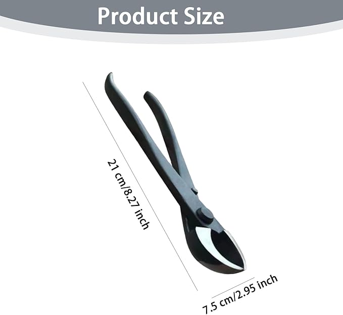 Bonsai Tools, Concave Branch Cutter 8 Inch Carbon Steel Cutter Bonsai Tree Tools for Gardening