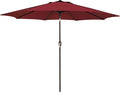 Blissun 9' Outdoor Patio Umbrella, Outdoor Table Umbrella, Yard Umbrella, Market Umbrella with 8 Sturdy Ribs, Push Button Tilt and Crank