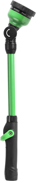 STYDDI Watering Wand 18”, Metal 9 Pattern Garden Watering Wand with Pivoting Head and Thumb Control, 18-Inch Watering Wand for Garden Hose, Ideal for Watering Hanging Basket and Shrubs, Flower, Green