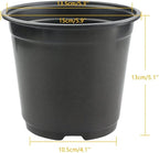 KINGLAKE 100 Pcs 6" Plastic Plants Nursery Pots Seedlings Flower Plant Container Seed Starting Pots Black