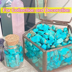YATOJUZI Turquoise 1LB Aquarium Gravel Rocks Bulk Wholesale Tumbled Crystals Stones Chips Crushed Reiki Energy Balancing Gemstones for Planters Vase Filler Fountain Fish Tank Potted Decor