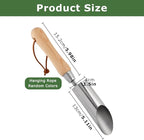 Small Bulb Planter Tool, Bulb Planter for Breaking Through Soil, Stainless Steel Bulbs Planters Tool, Small Bulbs Digger with Comfortable Wood Handle/Sharp Edge(Color:Silver)