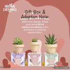 Original Earthlings Standing Pot - 4 Inch Cute Plant Pot - Plastic Funny Planter with Drainage - Unique Cactus Lover Gift - Small Succulent Face Flower Pot - Cute Plant Gifts for Plant Lovers