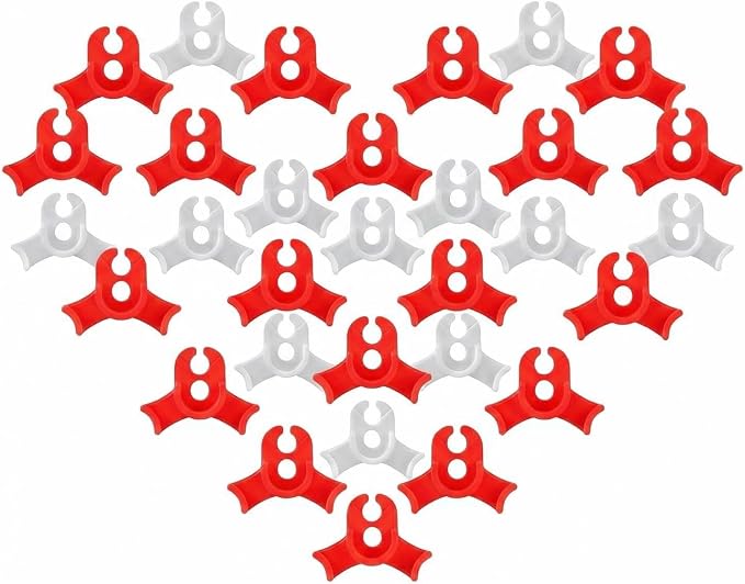 40 Pcs Low Stress Training Clips, Plant Training Clips, 90 Degrees Bud Trainer Clip Bud Bender for Plant Gardening (20 White+20 Red)