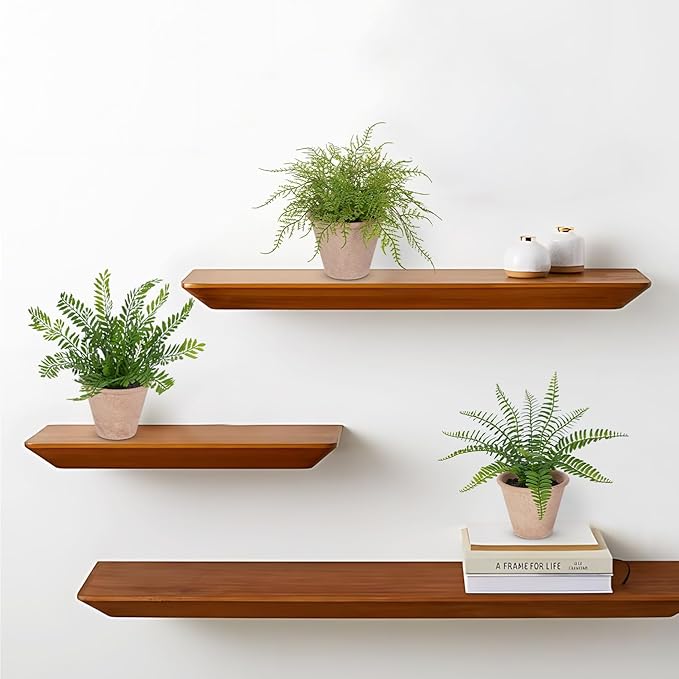 3 Pack Artificial Fern Plant, Small Fake Plants in Pot, Faux Fern Plant for Home Office Farmhouse Living Room Bathroom Kitchen Tabletop Desk Shelf Decoration