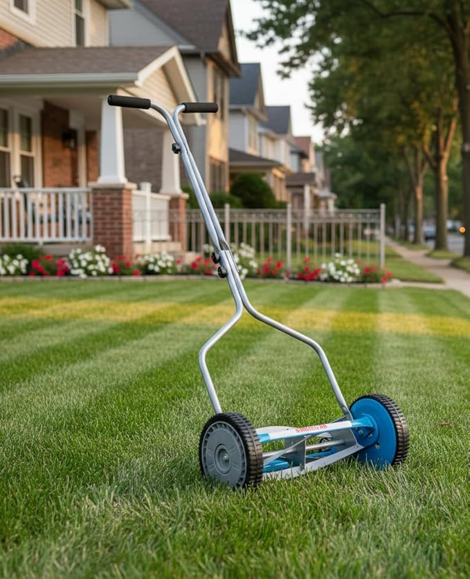 American Lawn Mower Company 2204-14 14-Inch 4-Blade Push Reel Lawn Mower