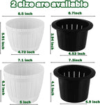 6 Packs 6.5 Inches Self Watering Pots for Indoor Plants Large Plastic African Violet Pots Home Flower Pot Planters for Devil's Ivy, Spider Plant, White