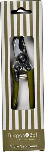 Burgon & Ball Collectors Olive Micro Secateurs