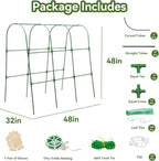 TOCCYARD Cucumber Trellis for Raised Bed, U-Shape Garden Trellis for Climbing Plants Outdoor, Metal Arch Trellis for Vegetables, Plant Support for Tomato, Pea, Zucchini, Squash