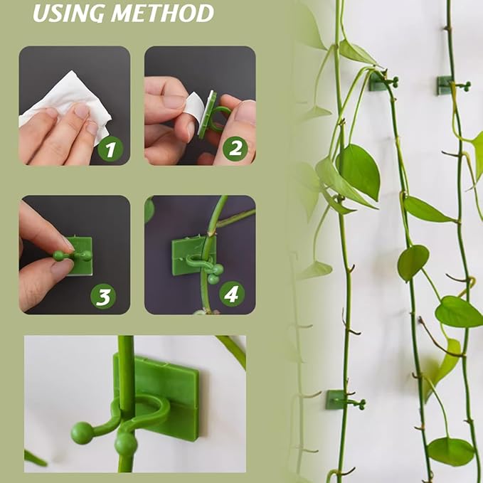 GXXMEI 120PCS Plant Climbing Wall Fixture Invisible Clips & Holder for Pothos