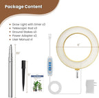 6.3in Plant Lights for Indoor Growing, Full Spectrum Faux Wood Grain Grow Light, 80 LED Growing Lamp with Height Adjustable 10"-65", 6/12/16H Timer, 3 Optional Spectrums, 5 Brightness, 3 Pack
