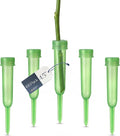 Royal Imports Floral Water Tubes with Caps – 4.5" Green Plastic Flower Vials for Single Stem Roses, Buds, Bouquets – Standard Style, 1/2" Opening – 100 Pack